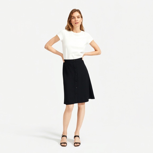Everlane Dresses & Skirts - Everlane Button Front Swing Skirt NWOT
